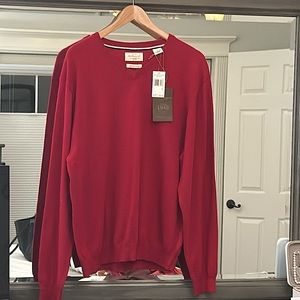 Weatherproof Vintage Red Merino Wool sweater, men’s large.